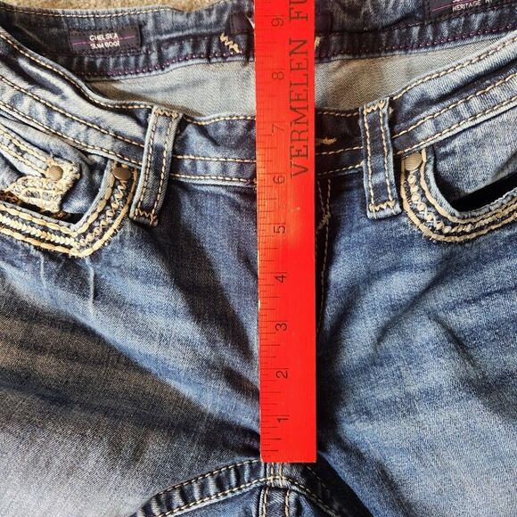 Vigoss Chelsea Slim Boot Low Rise Womens Jeans Size 5/6 L33 Heritage Fit - Picture 8 of 12